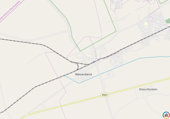 Map location of Welverdiend